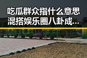 吃瓜群众指什么意思混搭娱乐圈八卦成为网络文化的一部高学历明星黑料爆料